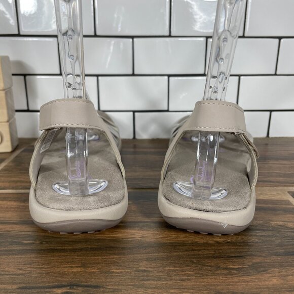 Skechers Reggae Slim Takes Two Womens Size 9 Shoes Taupe Strappy Comfort Sandals - Picture 4 of 14